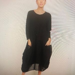 Heydari black pocur dress xl new without tags